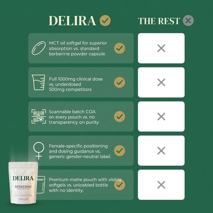 Delira® Berberine with MCT Oil Softgels