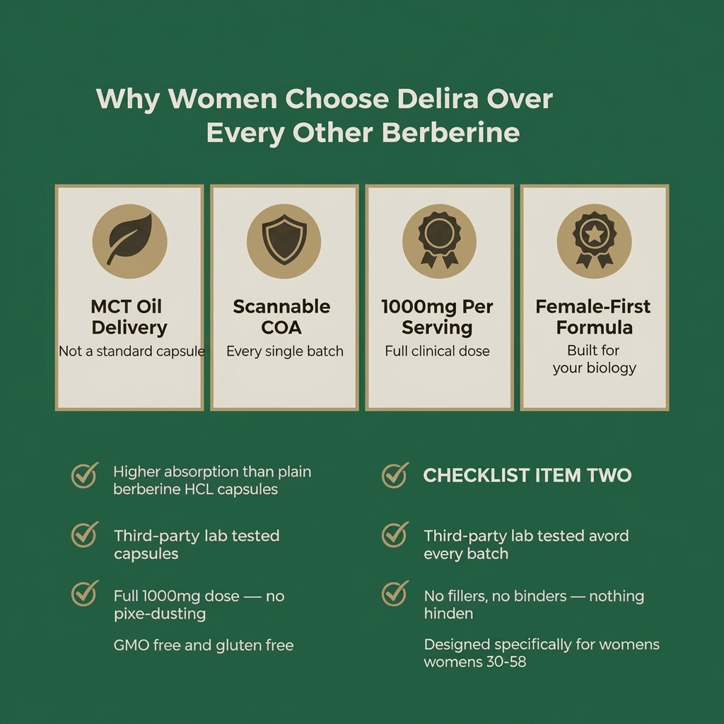 Delira® Berberine with MCT Oil Softgels