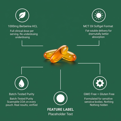 Delira® Berberine with MCT Oil Softgels